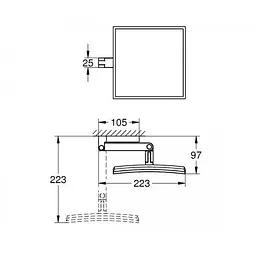 Дзеркало косметичне Grohe Selection Cube 40808000, Хром - мініатюра 2