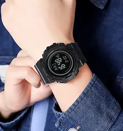 Годинник чоловічий спортивний Skmei 2233 compass з компасом (Чорний) - мініатюра 6