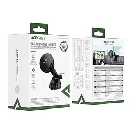 Автотримач ACEFAST D67 QI2 25W cooling wireless charging car holder with suction cup 4.7-6.9" - мініатюра 2