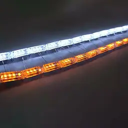 Денні ходові вогні ДХО гнучкі 12v / 60 см / з поворотом, що біжить / 16 Кристалів / Білі 2 шт. - мініатюра 4