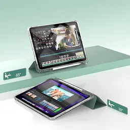 Чохол-книжка BeCover Soft Edge з кріпленням Apple Pencil для Apple iPad Air 4/5 2020/2022 10.9" Dark Green (711120) - мініатюра 2