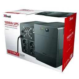 Trust Джерело безперебійного живлення Paxxon 1500VA UPS with 4 standard wall power outlets BLACK - мініатюра 5