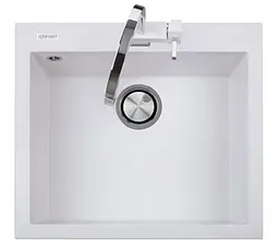 Кухонна мийка Adamant UNIVER біла 560x500x200 мм, без крила 56 см - мініатюра 2
