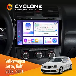 Штатна магнітола Volkswagen Golf 2003-2008 Climate Cyclone C10-011 4x64, DSP Cyclone (НФ-00005329)