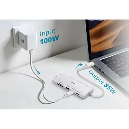 Концентратор D-Link USB-C 10-in-1 2xHDMI + 1xRJ45 1000Mbps + 2xUSB-C + USB 3.1 + USB 3.0 + SD + TF silver (DUP-A01) - мініатюра 6