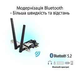 Мережева карта Wi-Fi ASUS PCE-AXE5400 (90IG07I0-ME0B10) - мініатюра 3