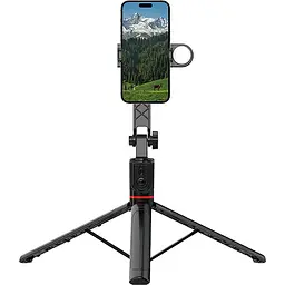 Монопод-штатив WiWU Bluetooth Selfie Stick Tripod with LED Black (Wi-SE015) [163485]