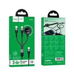 Заряджання Qi HOCO iWatch+Type-C/Lightning 3-in-1 charging cable CW64