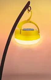 Світлодіодна LED лампа-ліхтар із сонячною панеллю та акумуляторами NG200 Жовтий - мініатюра 4