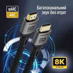 Кабель мультимедійний HDMI M to HDMI M 3.0m V2.1 8K black ColorWay (CW-CBHD089-BK) - мініатюра 11