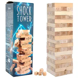 Настільна гра "Shock Tower" Strateg 30858, 45 брусків - мініатюра 2