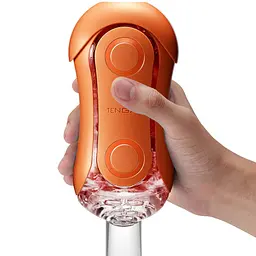 Мастурбатор Tenga Flip Orb - Sunset Orange, з можливістю зміни тиску та стимулювальними кульками всередині - мініатюра 7