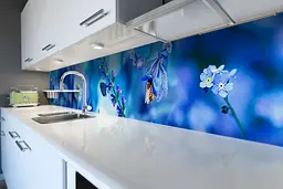 Кухонний фартух самоклеючий Польовий дзвіночок 02 наклейка кульбаба синій 60х250 см Happy Pocket Z180311