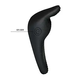 Ерекційне кільце Pretty Love Thimble Vibrating Cock Ring 6 см чорний - мініатюра 6