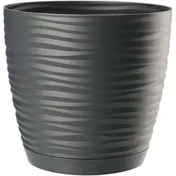 Горщик для квітів Form-Plastic Sahara mini-23 з підставкою 6 л антрацит (3041-014)