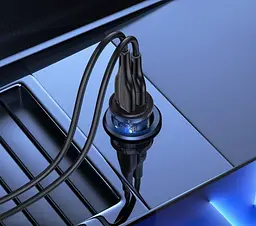 Автомобільний зарядний пристрій Usams US-CC162 C31 Dual USB-A+USB-A 15W Transparent [153996] - мініатюра 4