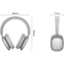 Навушники Hoco W63 Triunfo Silver [154426] - мініатюра 6