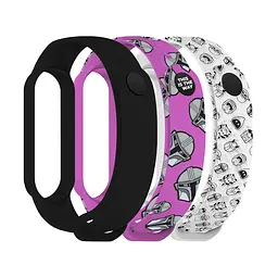 Комплект силіконових ремінців для фітнес браслетів Xiaomi Mi Band 5/6/7, Silicone, this-is-the-way dark lord, зі зручною застібкою, на фітнес трекер та смарт годинник, ArmorStandart (ARM77046)