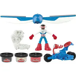 Набір для творчості Hasbro Play-Doh Marvel з масою для ліплення Капітан Америка з мотоциклом (G0555) - мініатюра 4