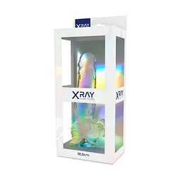 Прозорий фалоімітатор з мошонкою, 13 х 3,8 см см XRAY (Іспанія) XRay XR910082 103073 - мініатюра 4