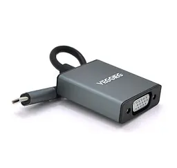 Конвертор-переходник Type-C (папа) на VGA (мама) VEGGIEG TCV 10cm - мініатюра 2