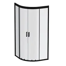 Душова кабіна Am.Pm Gem 1/4 Round 80x80 см без піддону black W90UG-401-080BT, Чорний, прозорий, чорний