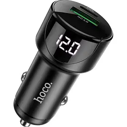 Автомобільний зарядний пристрій Hoco Z42 Light Road PD20W + QC3.0 Black [110008] - мініатюра 2