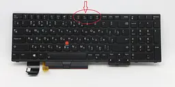 Клавіатура для ноутбуків Lenovo ThinkPad T15 Gen1 чорна з чорною рамкою, з трекпоінтом, з підсвічуванням RU/US