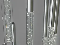 Люстра стельова LED Diasha 3007/8HR Вишукана, 24W, хром, 8 ламп, сучасний стиль для коридору, вітальні - мініатюра 5