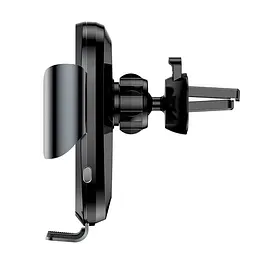 Автомобільний тримач холдер із БЗУ Baseus Wireless Charger Smart Car Mount Cell Phone Holder SUGENT-ZN01 Black - мініатюра 5