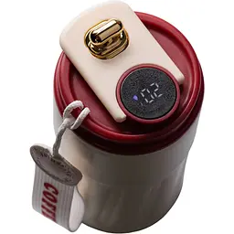 Термочашка Coffee 500 мл з датчиком температури, червоний Yiwu HP-14-10R - мініатюра 4