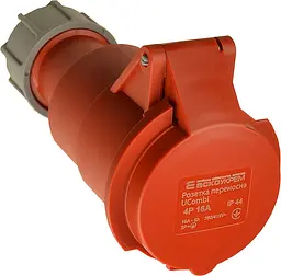 Розетка переносна P4 16А IP44 3P+PE UCombi АСКО-УКРЕМ (A0080010123) - мініатюра 2