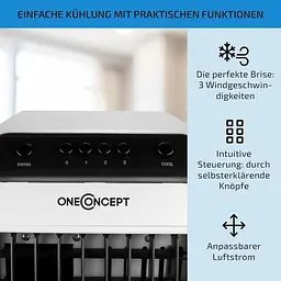 Мобільний кондиціонер вентилятор OneConcept Carribean Blue (10028181) - мініатюра 4