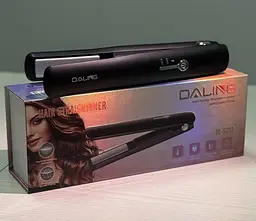 Професійний керамічний випрямляч Daling DL‑5232 акумуляторна плойка для волосся до 220°C Чорний - мініатюра 3