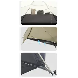 Намет Naturehike Mongar UL CNK2550WS016 двомісний ультралегкий коричневий - мініатюра 6