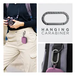 Силіконовий чохол для навушників Apple AirPods Pro, Hang Case, фіолетовий, ультратонкий захисний кейс товщиною 2 мм, захист від подряпин, пилу та ударів, компактний, з карабіном для кріплення, ArmorStandart (ARM56069) - мініатюра 6