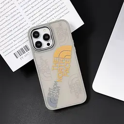 Чохол The North Face для iPhone 15 - сірий матовий із принтованим логотипом - мініатюра 2