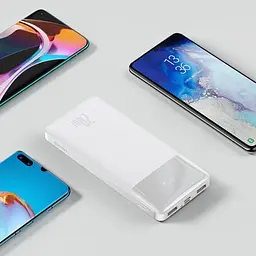 Портативний акумулятор Baseus Bipow Digital Display OE 10000mAh 20w (PPBD050502) білий - мініатюра 5