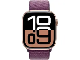 Смарт-годинник Apple Watch Series 10 GPS 46mm Rose Gold Aluminum Case w. Plum Sport Loop (MWWV3) - мініатюра 2