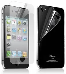 Захисна плівка Apple iPhone 4/4S clear front+back (глянцева передня+задня) - мініатюра 2