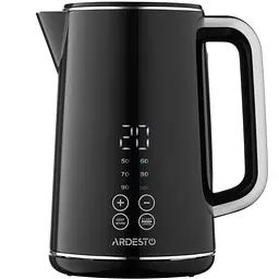 Електрочайник Ardesto Elegance Otter LED дисплей подвійні стінки 1.7 л чорний глянець (EKL-X53E)