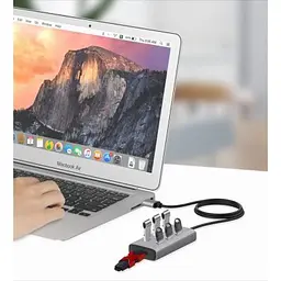 Концентратор Maiwo USB 3.0 Type-A / Type-C to 7х USB3.0 (KH700) - мініатюра 6