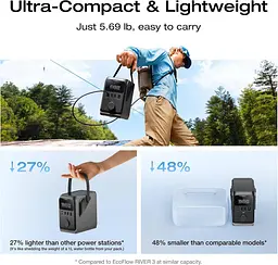 Зарядна станція EcoFlow TRAIL 300 DC / 140 Вт / 288 Вт/ч / LiFePO4 (EF-TRAIL300-N) - мініатюра 9