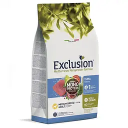 Сухий корм Exclusion Adult Tuna Medium Breed для дорослих собак середніх порід 3 кг