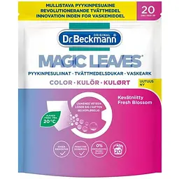 Серветки Dr. Beckmann Magic Leavesдля прання Кольорових тканин 20 шт