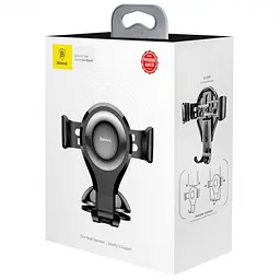 Автотримач Baseus Osculum Type Gravity Car Mount (SUYL-XP01) Black [62153] - мініатюра 5