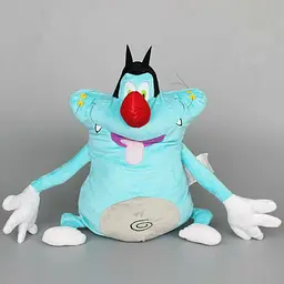 М'яка іграшка 38 см Кіт на ім'я Оггі мультфільм Оггі і таргани Oggy et les Cafards cartoon ОС - мініатюра 4
