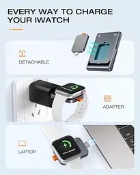 Складана бездротова зарядна станція AGPTEK 3-в-1 для iPhone та AirPods - мініатюра 4