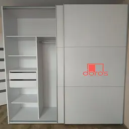 Шафа купе Doros G-Caiser 2 ДСП/3 частини 220х60х240 см Білий (42003007) - мініатюра 8