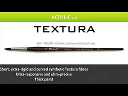 Пензель синтетика кругла Raphael Textura, №4, професійний, довга ручка - мініатюра 3